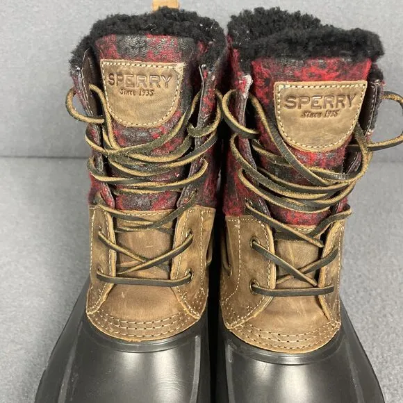 Sperry Boots Men 13 M Decoy Shearling Duck Boots STS15924 Waterproof Snow Winter