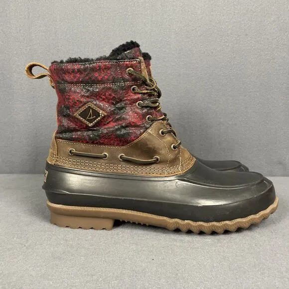 Sperry Boots Men 13 M Decoy Shearling Duck Boots STS15924 Waterproof Snow Winter