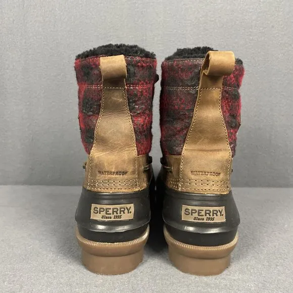 Sperry Boots Men 13 M Decoy Shearling Duck Boots STS15924 Waterproof Snow Winter