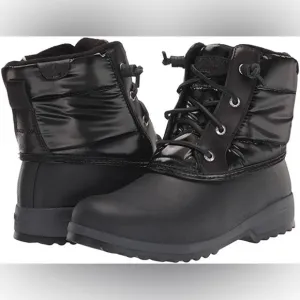 Sperry Maritime Repel nylon black snow boots, size 9
