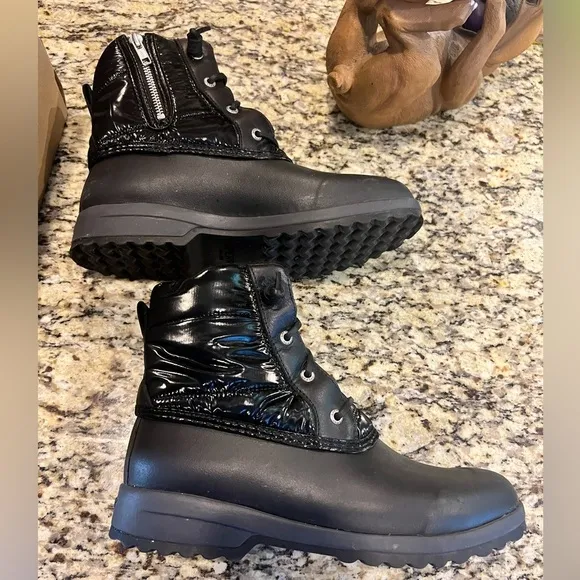 Sperry Maritime Repel nylon black snow boots, size 9