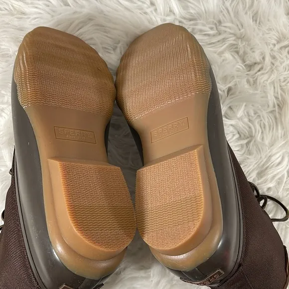 Sperry Men’s Saltwater Top Sider Duck Rain Boots Brown Size 13 NEW