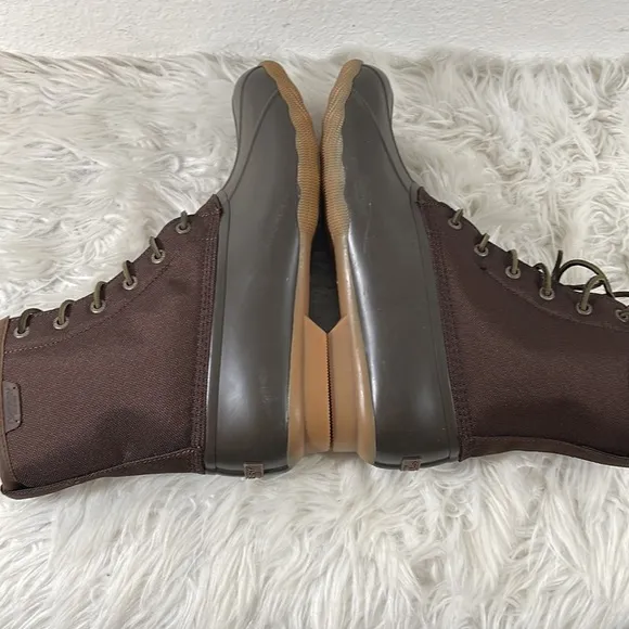 Sperry Men’s Saltwater Top Sider Duck Rain Boots Brown Size 13 NEW