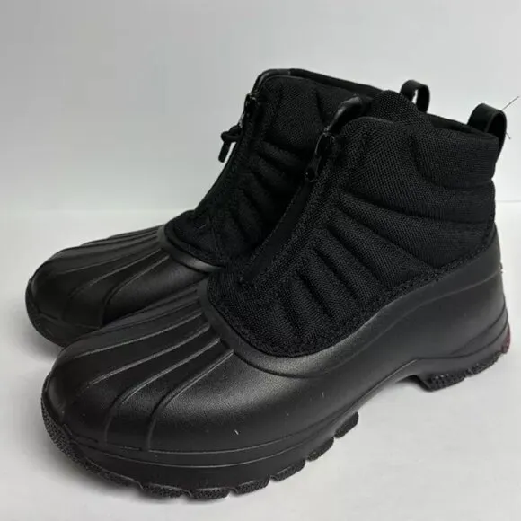 Sperry Women’s Duck Float Zip Black Winter Boots, Size 9 M