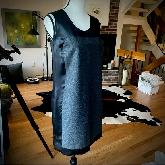 STELLA MCCARTNEY⭐️38⭐️Perfect Grey Wool And Silk-like Sheath Dress . GORGEOUS 💥