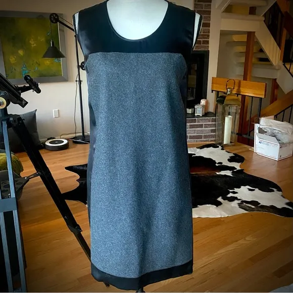 STELLA MCCARTNEY⭐️38⭐️Perfect Grey Wool And Silk-like Sheath Dress . GORGEOUS 💥