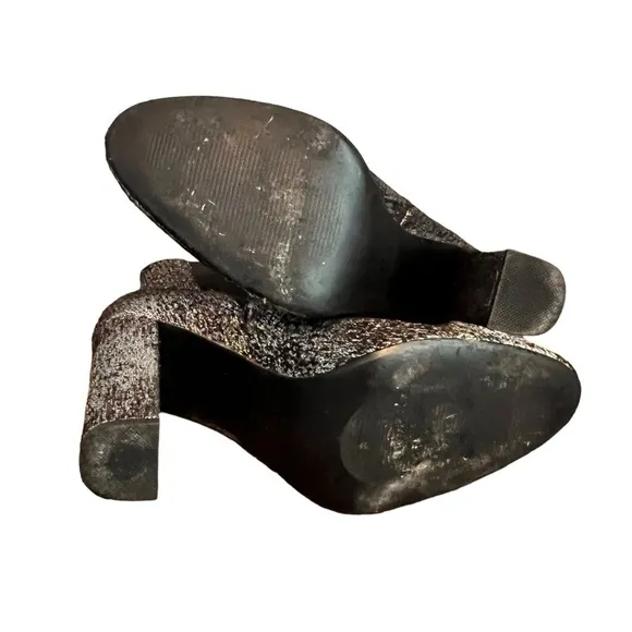 Steve Madden Effect Leather Metallic Silver Rainbow Boots/Booties Size 9