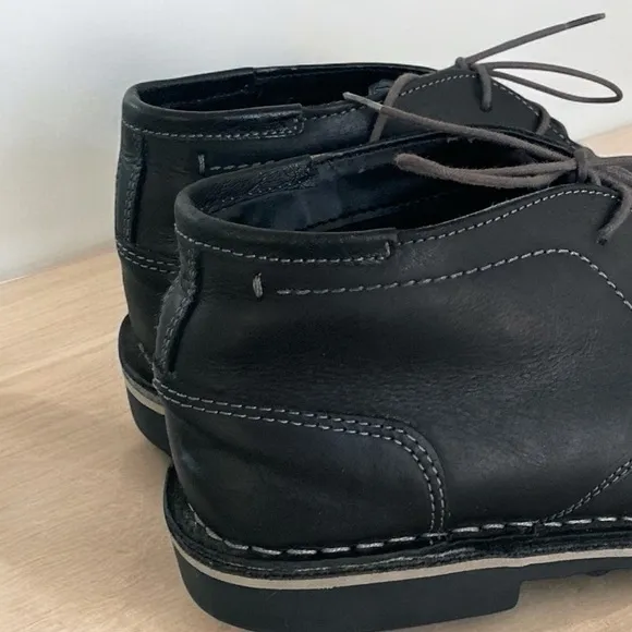 STEVE MADDEN Leather Harken Chukka Boot Mens Size 7.5 Black Business Cas…