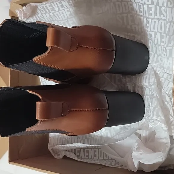 Steve Madden Revised Cognac Leather Boots