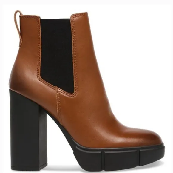 Steve Madden Revised Cognac Leather Boots