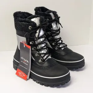 Storm By Cougar Gleam Waterproof Winter Boots, Silver/Black, Women's 8 M