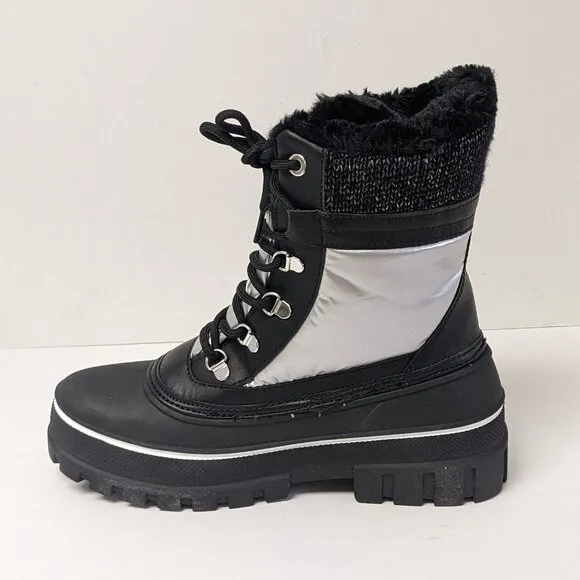 Storm By Cougar Gleam Waterproof Winter Boots, Silver/Black, Women's 8 M