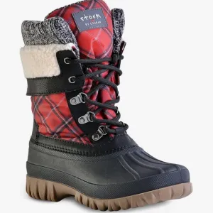 Storm  by Cougar Women's Winter Red Black Plaid Boots Size 8