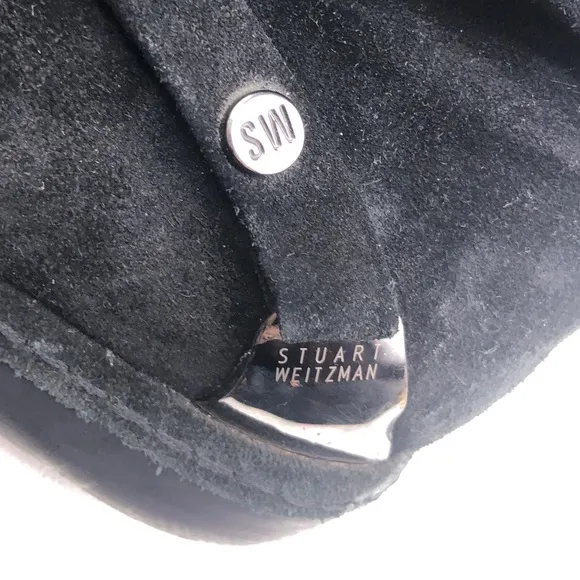 Stuart Weitzman Black Suede Winter Boots 8.5M