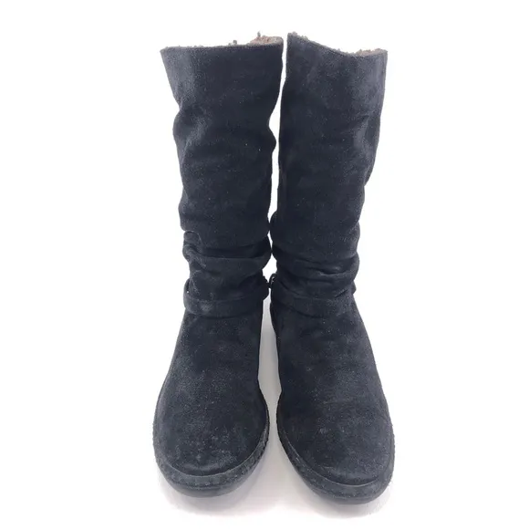 Stuart Weitzman Black Suede Winter Boots 8.5M