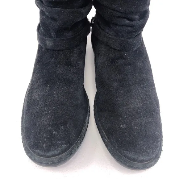 Stuart Weitzman Black Suede Winter Boots 8.5M