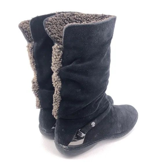 Stuart Weitzman Black Suede Winter Boots 8.5M