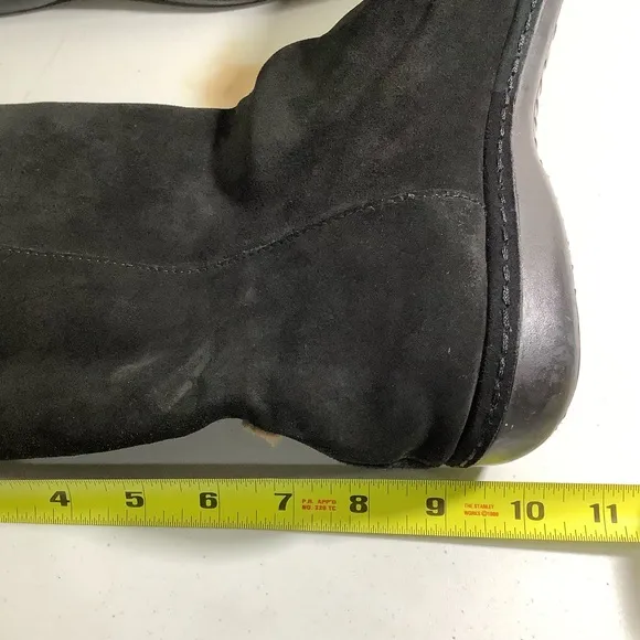 Stuart Weitzman Suede Leather Winter Boots Toggle