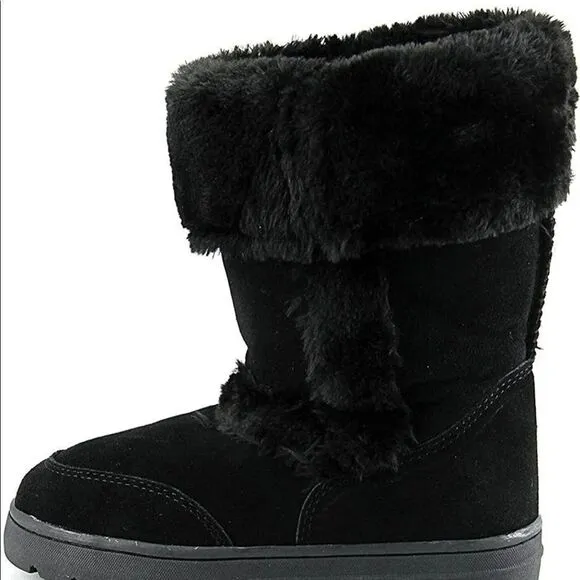 STYLE &amp; CO Witty Black Boots Winter Shoes Womens Black Size 7