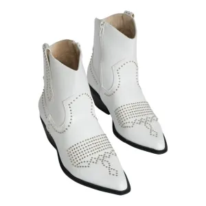 Stylish White Western Boots - Size EU 39, 8 US, UK6 NWOT