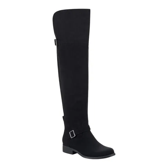 Sun   Stone Women's Anyaa Over The Knee Boots Black Size 5