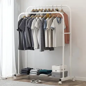 Super Strong Metal Clothing Garment Rack Cloth Hanger Rack Stand with Wheels Storage