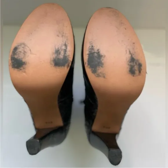 Talbot Simone Boots High Heel Made in Brazil Croc-look Leather Laceup Size 6.5B