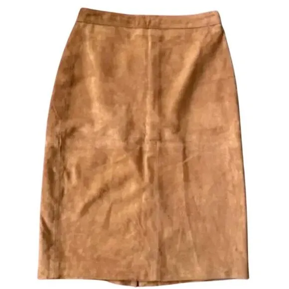 Talbots Luxe Suede Pencil Skirt – Equestrian-Inspired Classic, Size 4 $198