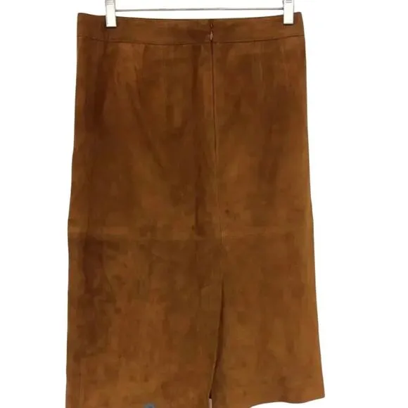 Talbots Luxe Suede Pencil Skirt – Equestrian-Inspired Classic, Size 4 $198