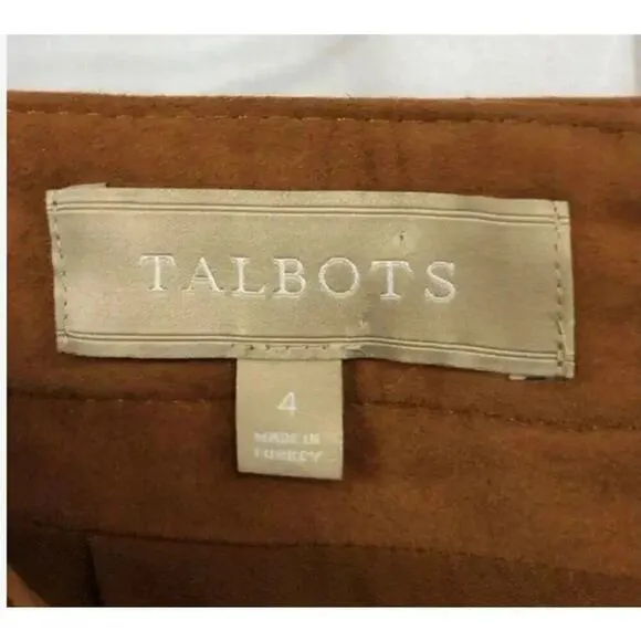 Talbots Luxe Suede Pencil Skirt – Equestrian-Inspired Classic, Size 4 $198