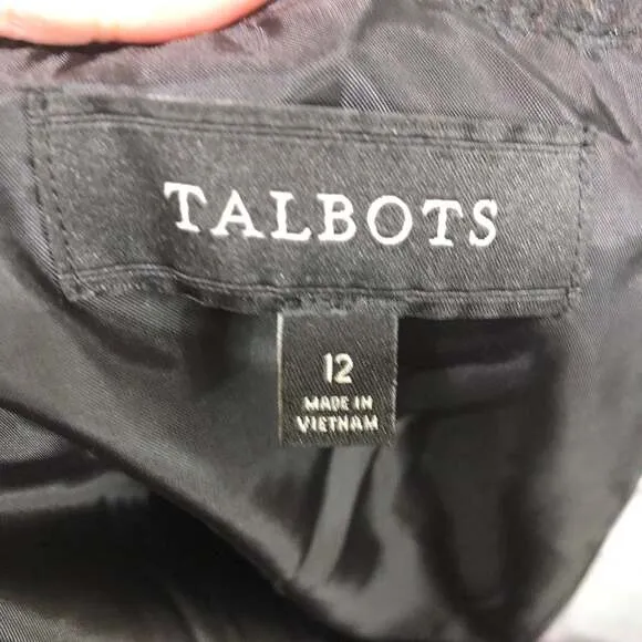 Talbots Red &amp; Black Buffalo Plaid Wool Skirt size 12