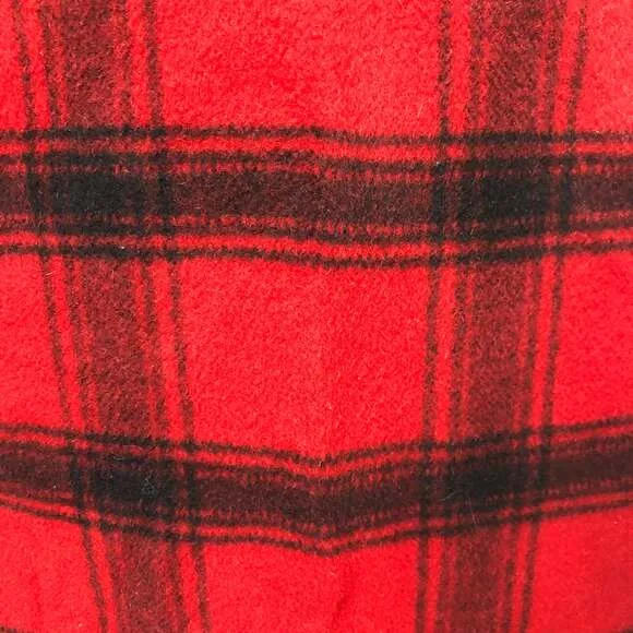 Talbots Red &amp; Black Buffalo Plaid Wool Skirt size 12
