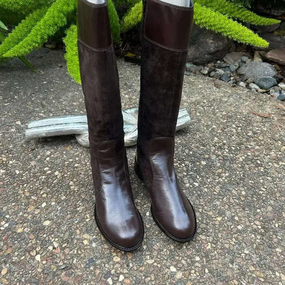 Taryn Rose Radiant Chocolate Brown Suede Calf Boots Size 8.5 NIB