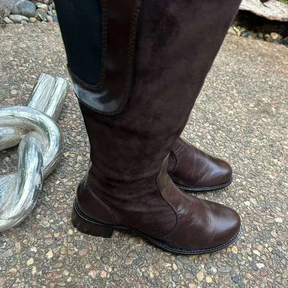Taryn Rose Radiant Chocolate Brown Suede Calf Boots Size 8.5 NIB