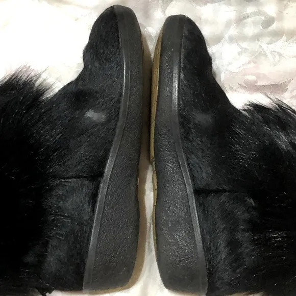 Tecnica Black Goat Fur Winter Boots Made in Italy size 39 fit like 7.5 or 8