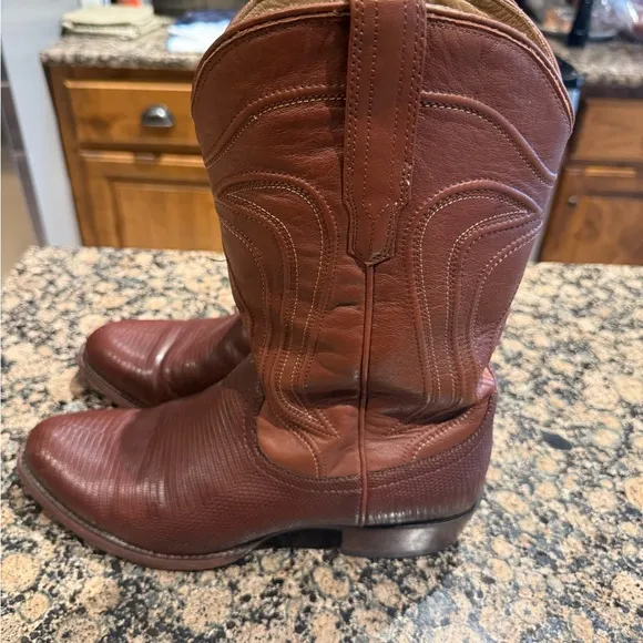 Tecovas Lizard Skin Leather Cowboy Boots