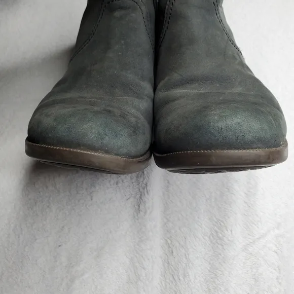 Teva Foxy Black Suede Leather Buckled Heeled Winter Ankle Boots