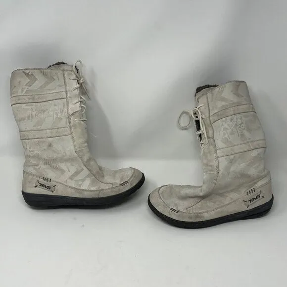 Teva 'Kiru' winter tall boots women white 5