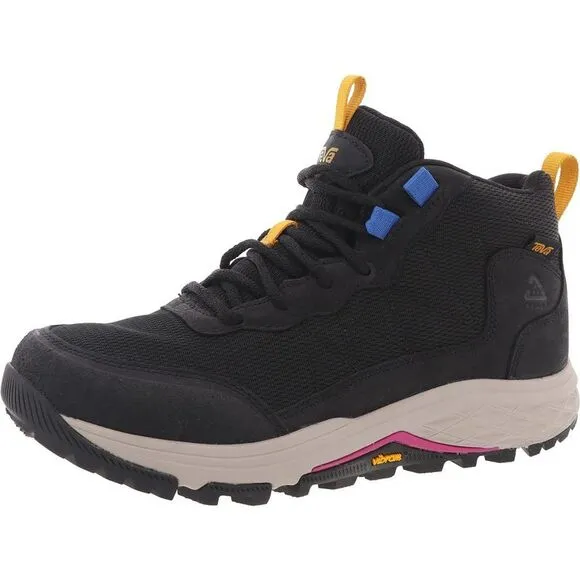 Teva Mens Black Lace-Up Leather Hiking Boots New