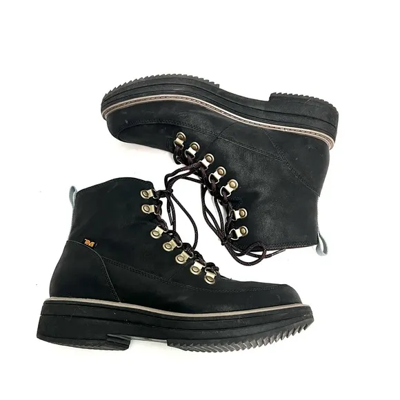 TEVA | Midform Boot black leather water repellent chillingly hiking boots