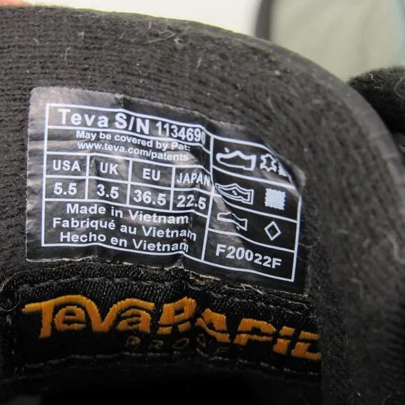 TEVA WOMEN'S ReEMBER COMMUTE WP ANKLE BOOTS IN BLACK GRAY SZ 5.5
