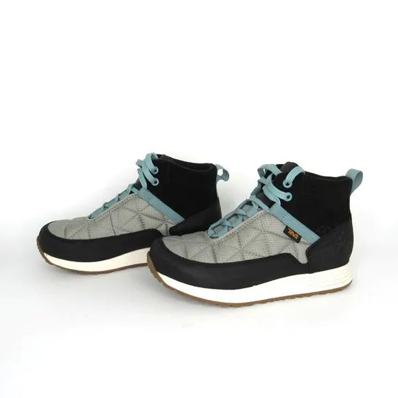 TEVA WOMEN'S ReEMBER COMMUTE WP ANKLE BOOTS IN BLACK GRAY SZ 5.5