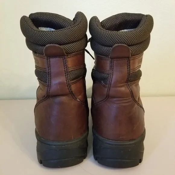 Texas Steer Sport 9.5 Brown Insulated Winter Work Boots Leather Military Combat
