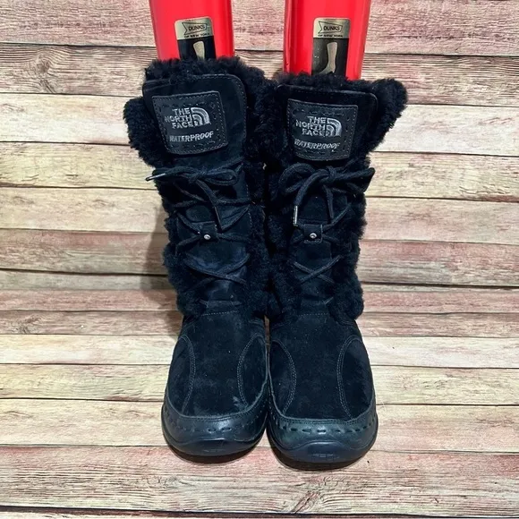 The North Face Black Suede Abby ll Winter Boots