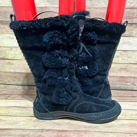 The North Face Black Suede Abby ll Winter Boots