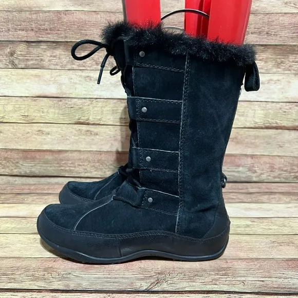 The North Face Black Suede Primaloft Winter Boots