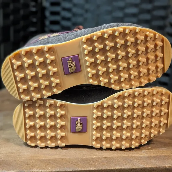 The North Face Brown and Purple Winter Boots