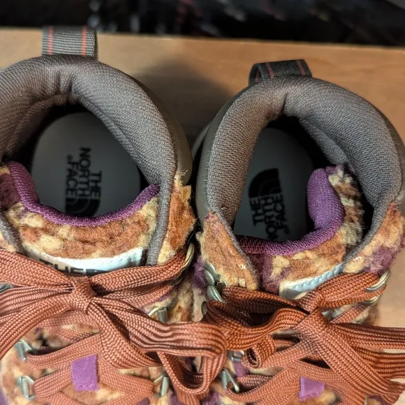 The North Face Brown and Purple Winter Boots