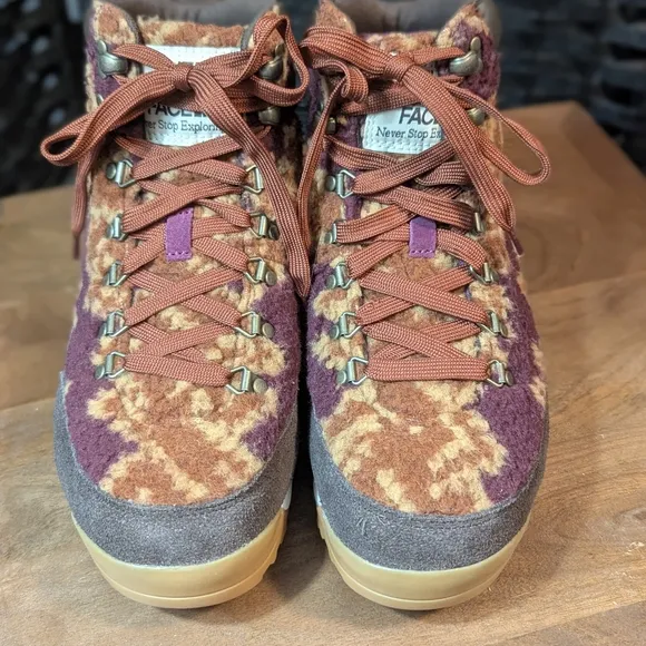 The North Face Brown and Purple Winter Boots