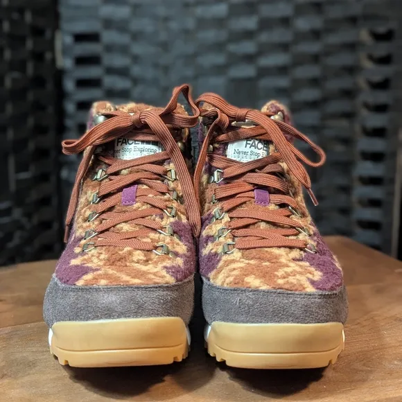 The North Face Brown and Purple Winter Boots